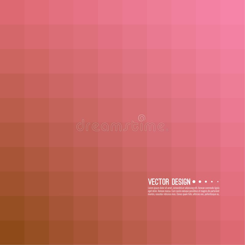 Abstract vector background. Abstract background with rhythmic overlapping squares. Transition and gradation of color. Vector blend gradient for illustrations, covers and flyer. Color pink, brown.