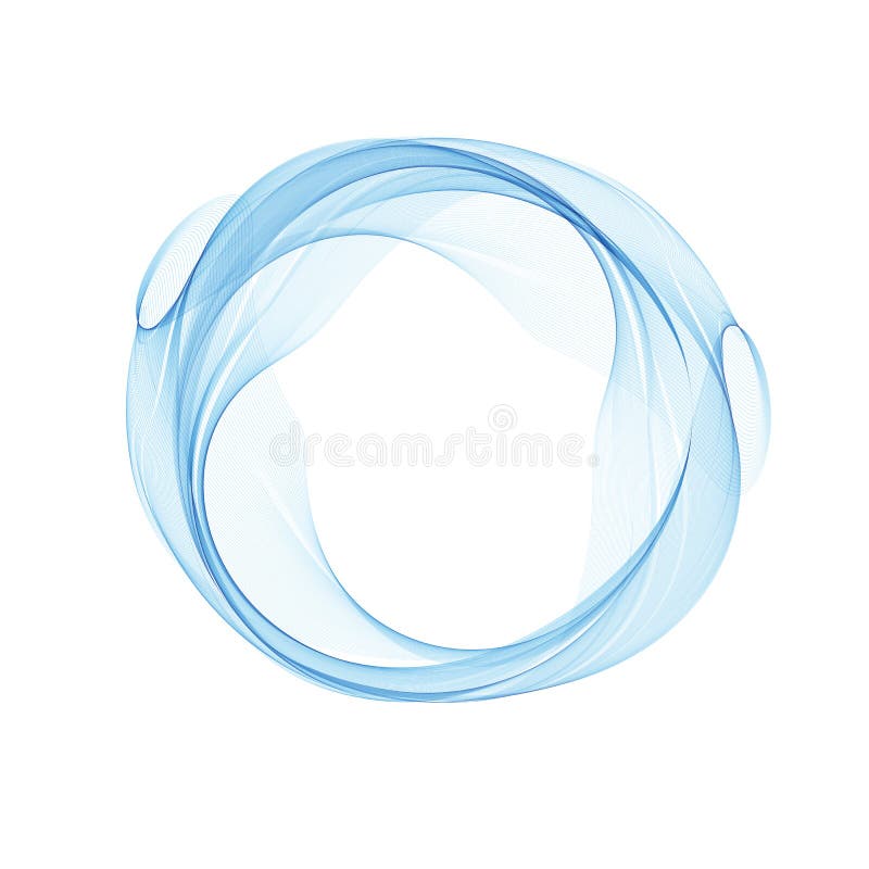 Abstract vector background, round blue transparent ring. Circle shape. royalty free illustration