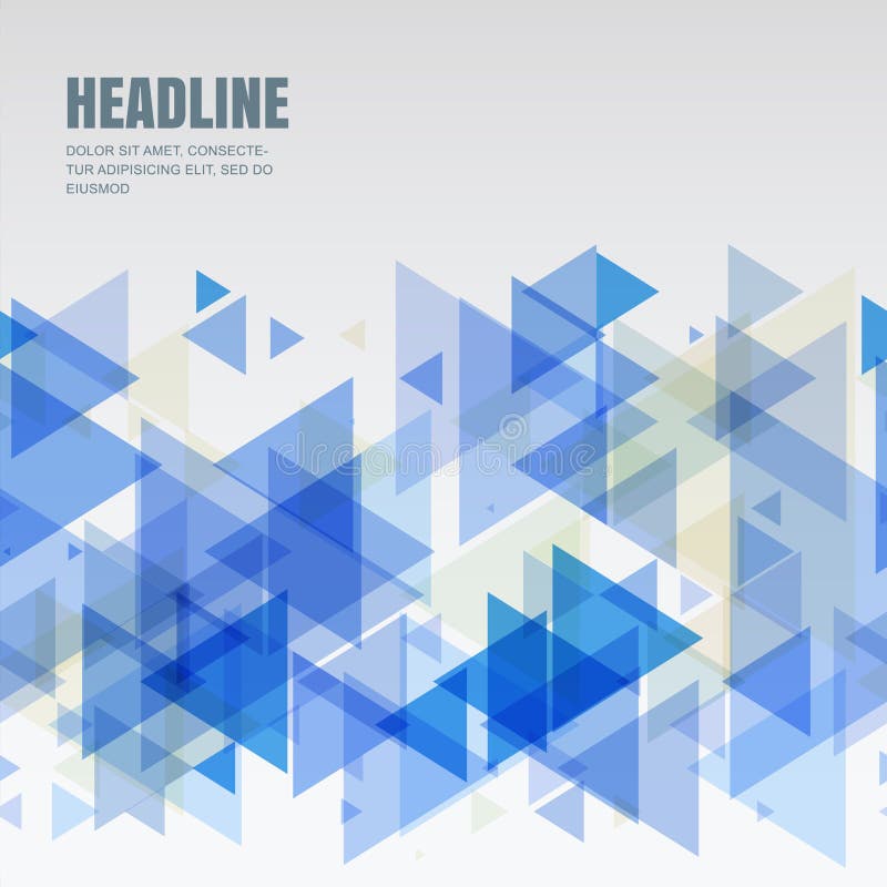 Abstract vector blue triangle pattern. Design concept for busine vector illustration