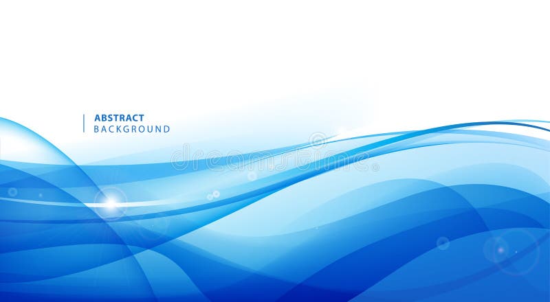 Abstract vector blue wavy background. Graphic design template for brochure, website, mobile app, leaflet. Water, stream vector illustration