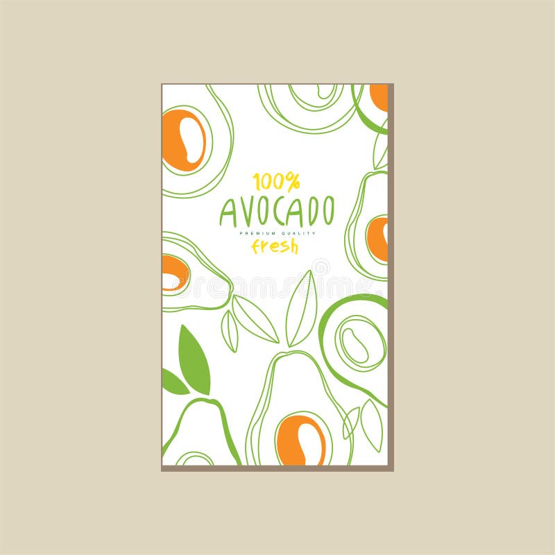 Abstract vector card with fresh avocados. Natural and healthy nutrition. Organic food. Creative design for product vector illustration Abstract vector card with fresh avocados. Natural and healthy nutrition. Organic food. Creative design for product vector illustration