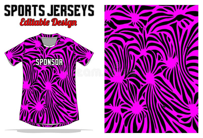 Jersey Design Vector Design Images, Black Gray Purple Patterned