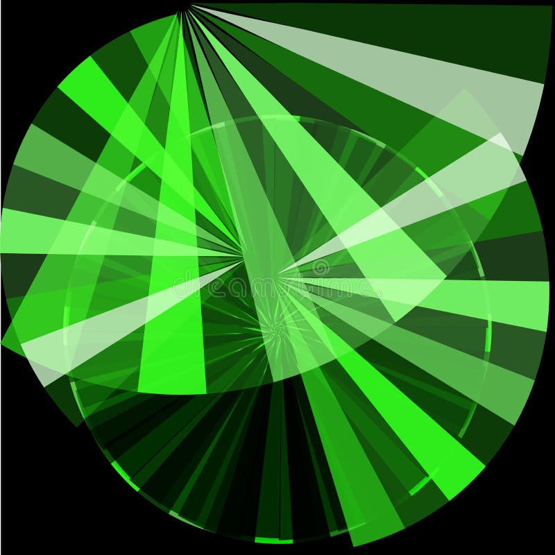 Abstract Vector Green Background with Glow Effect. Stock Vector