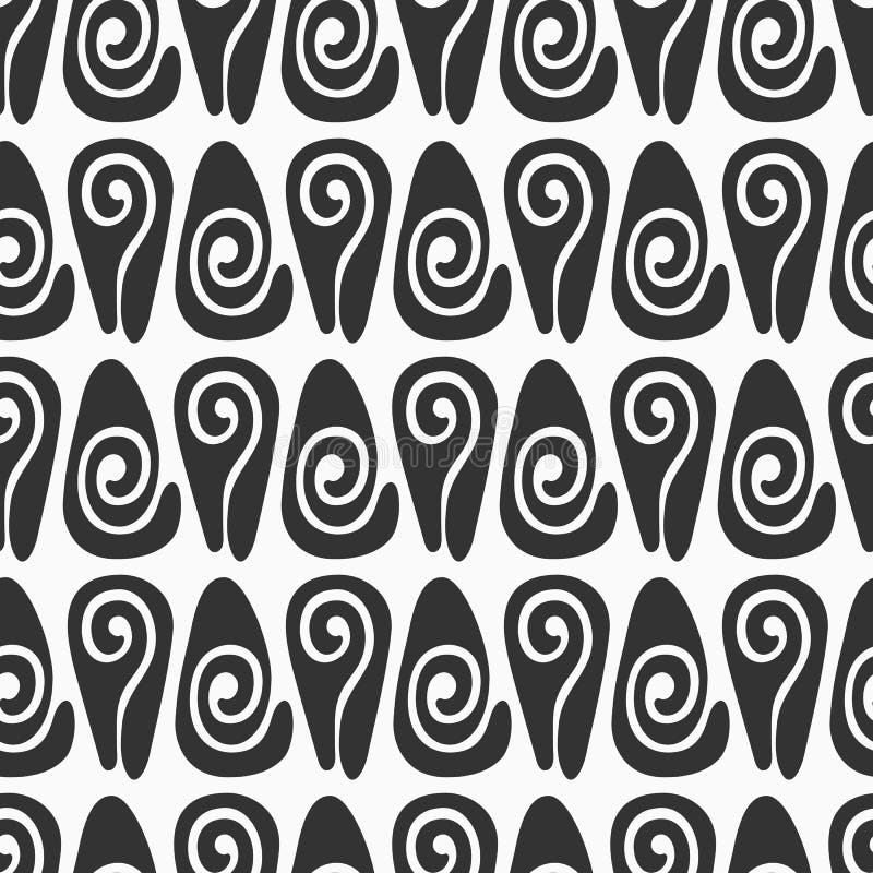 Abstract vector hand drawn shapes seamless pattern vector illustration