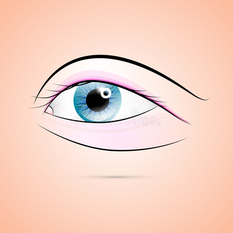 Abstract Vector Human Blue Eye vector illustration