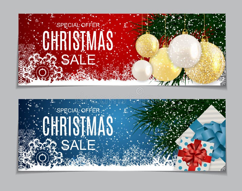 Abstract Vector Illustration Christmas Sale, Special Offer Background ...