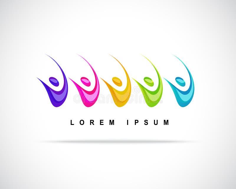 Abstract Vector Logo Design Template stock illustration