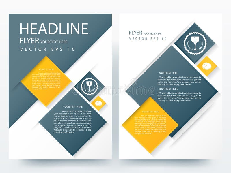 Abstract vector modern flyers brochure design templates stock illustration