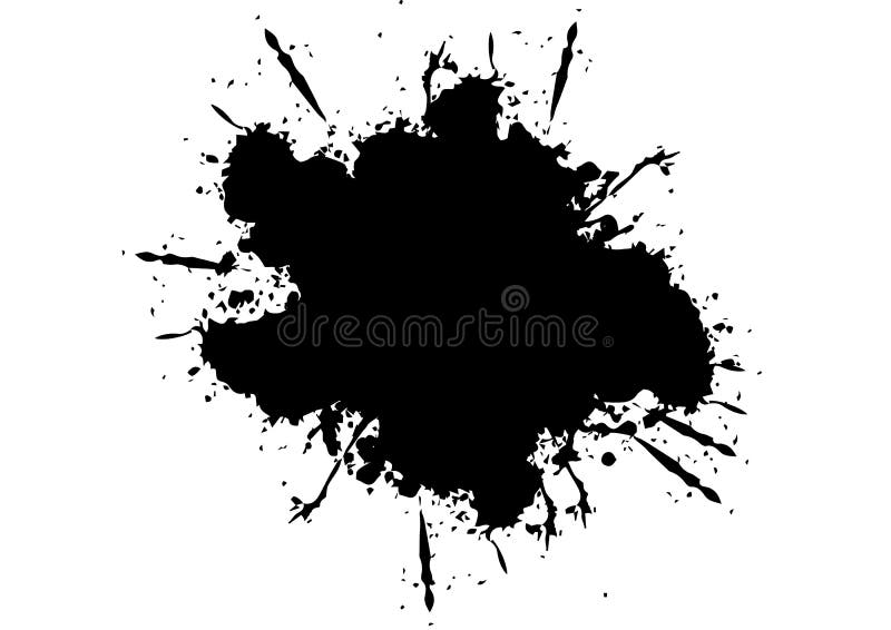 Vector Paint Splatter Red Color with White Background and White Stock ...