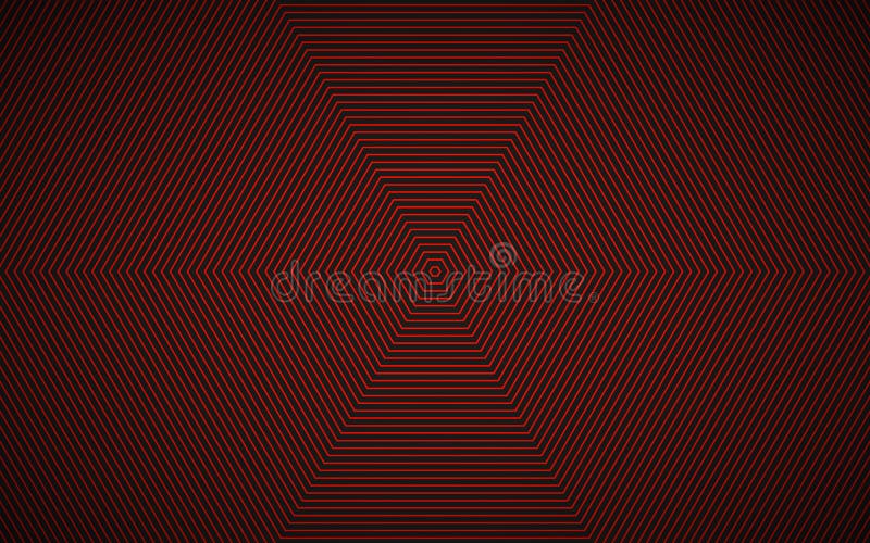 Abstract vector red black hexagonal background royalty free illustration
