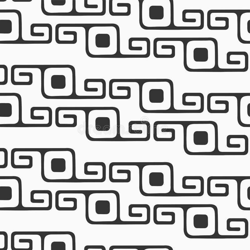 Abstract vector seamless pattern. Ancient ornament stock illustration