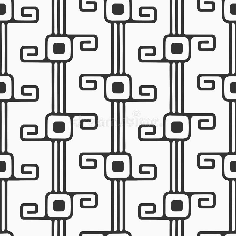 Abstract vector seamless pattern. Ancient ornament vector illustration