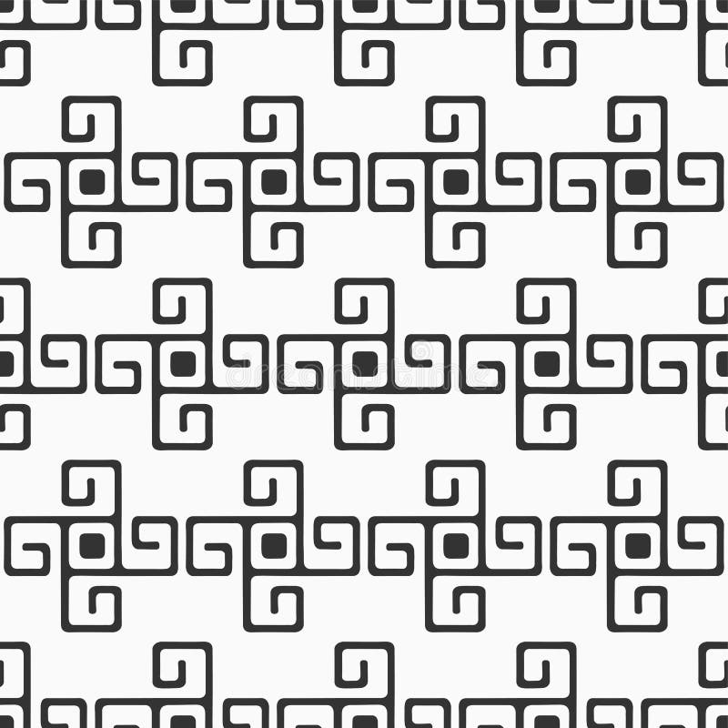 Abstract vector seamless pattern. Cross shapes stock illustration