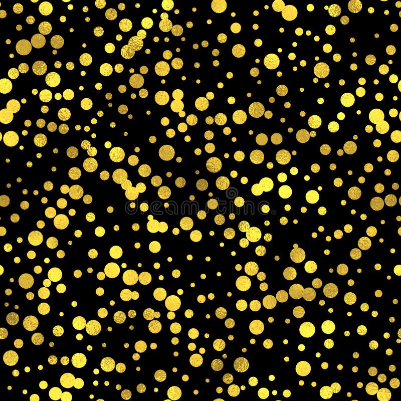 Abstract vector seamless pattern with gold circles