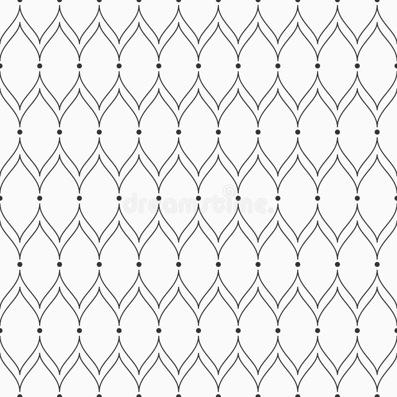Abstract vector seamless pattern. Modern stylish texture with dots and smooth lines vector illustration