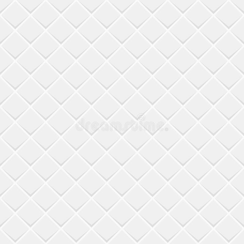 Abstract vector seamless pattern of repeating rhombuses tiles. Flat design. White and gray modern stylish geometric texture. royalty free illustration
