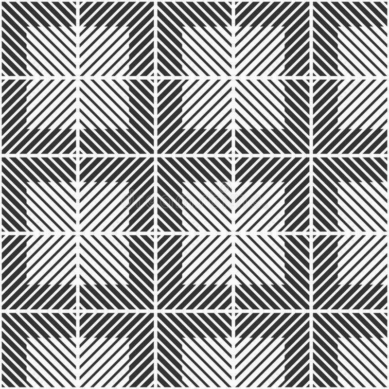 Abstract vector seamless pattern. Striped squares pattern. Modern stylish texture. Geometric ornament royalty free illustration