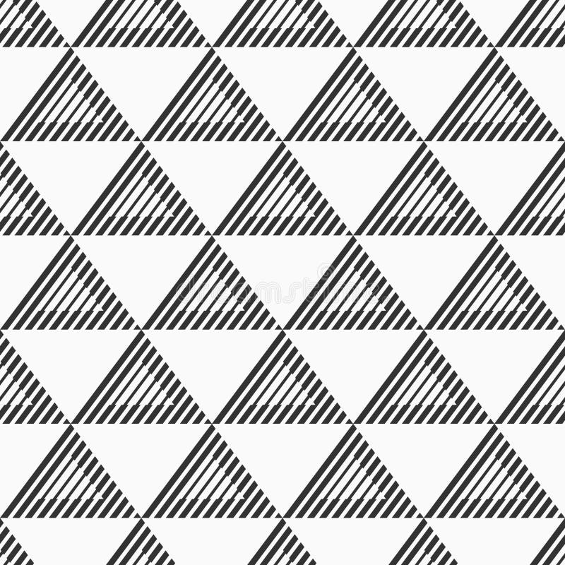 Abstract vector seamless pattern. Striped triangles pattern. Modern stylish texture royalty free illustration