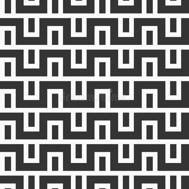 Abstract vector seamless pattern. Zigzag geometric pattern. Repeating geometric ornament. vector illustration