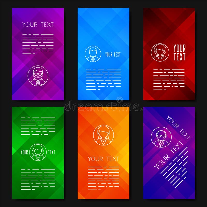 Abstract vector template design with colorful geometric backgrounds. vector illustration