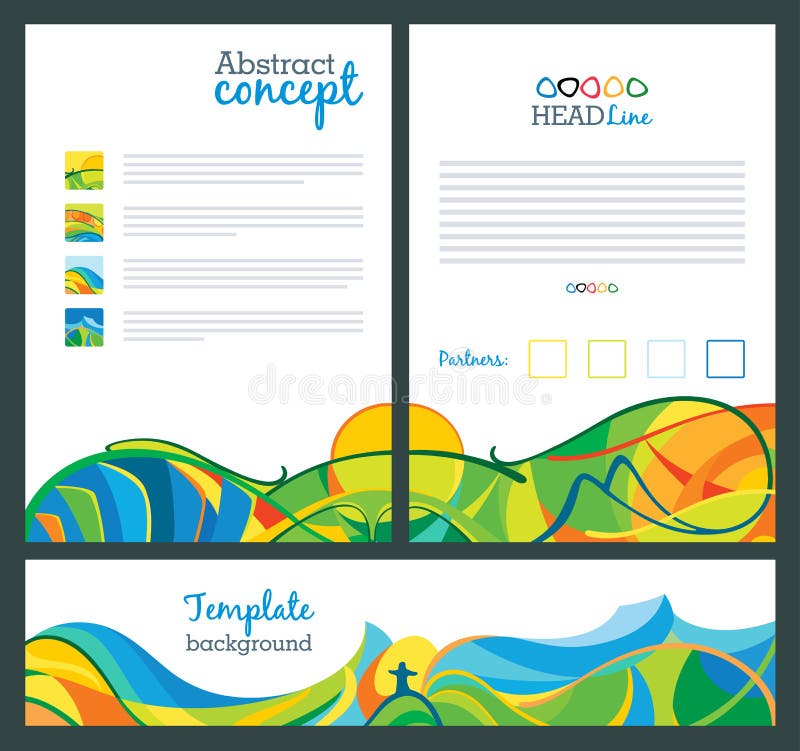 Abstract vector template design. Travel concept banners. royalty free illustration Abstract vector template design. Travel concept banners. royalty free illustration