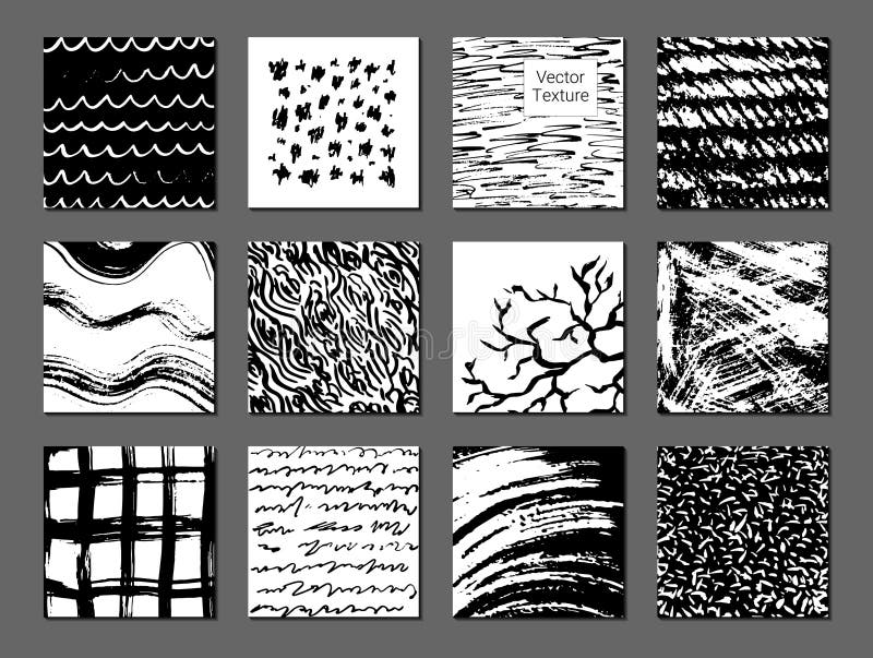 Set of Hand Drawn Textures and Lines. Doodle Style. Vector Grunge