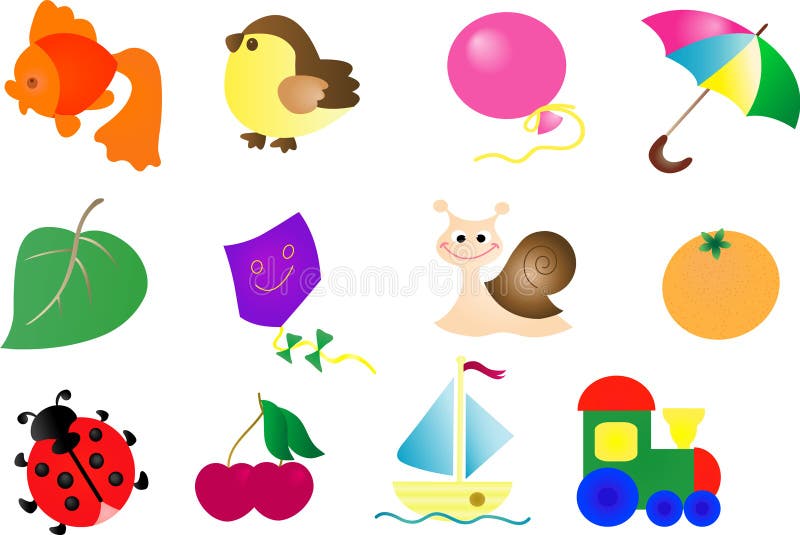 Abstract vector toy icon set