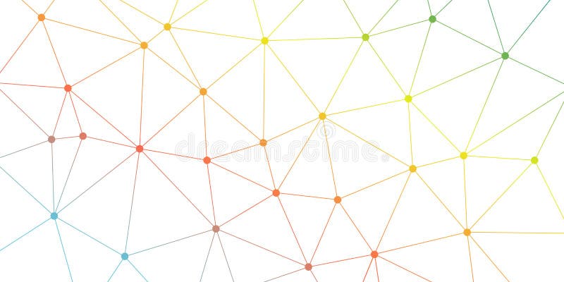 Abstract vector triangle background. Colorful bright polygonal network pattern. Lines and circles connection illustration royalty free illustration Abstract vector triangle background. Colorful bright polygonal network pattern. Lines and circles connection illustration royalty free illustration