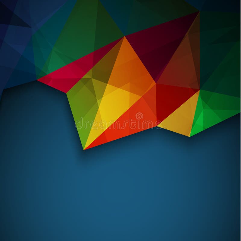 Abstract vibrant geometric triangles background royalty free illustration