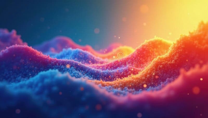 Abstract vibrant gradient waves, blurred lines, dynamic energy , digital, dynamic royalty free illustration