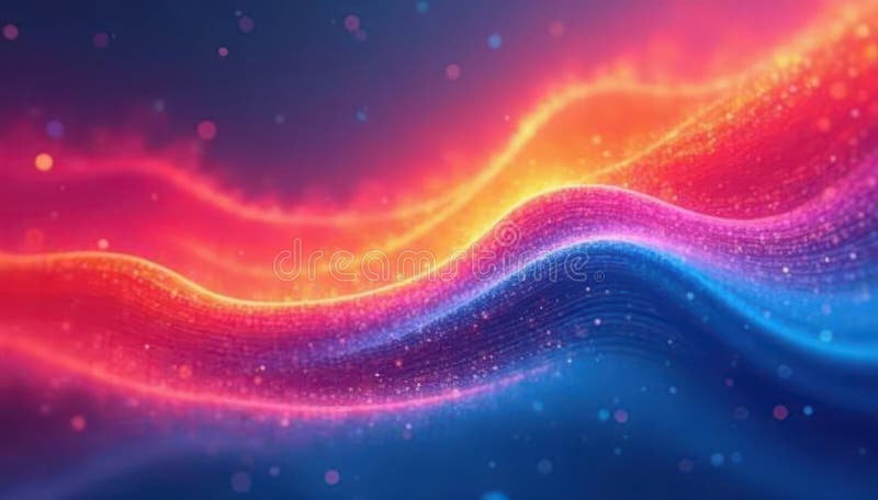 Abstract vibrant gradient waves, blurred lines, dynamic energy , palette, sky, colorful vector illustration