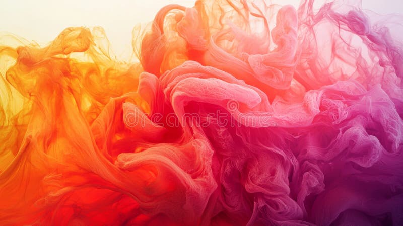 Abstract vibrant swirling clouds in orange and pink royalty free stock image