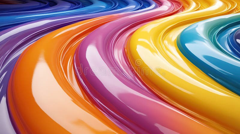 Abstract vibrant swirling colors vector illustration