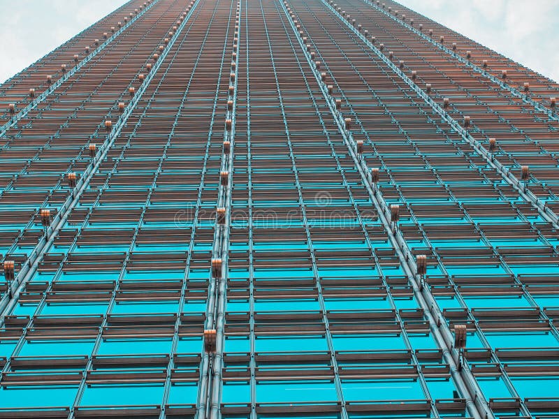 Abstract View of Cheung Kong Center from low angle, Central, Hong Kong - 7 Dec 2015: It is a skyscraper designed by Cesar Pelli. royalty free stock images Abstract View of Cheung Kong Center from low angle, Central, Hong Kong - 7 Dec 2015: It is a skyscraper designed by Cesar Pelli. royalty free stock images