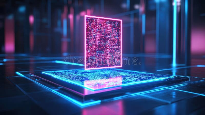 Abstract view of futuristic visual art exploring digital innovations in virtual environments royalty free stock photo