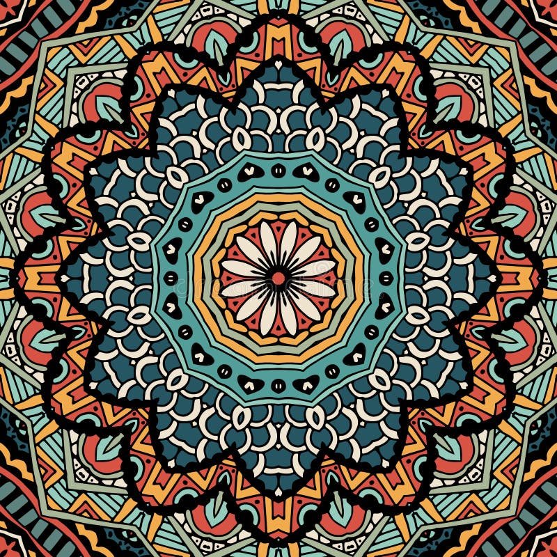 Abstract vintage ethnic tribal pattern