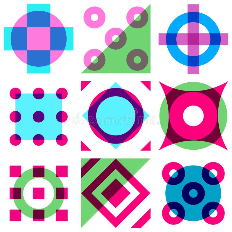 Abstract vintage geometric seamless pattern stock illustration