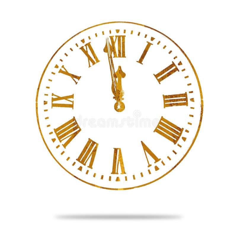 Abstract Vintage Grunge Clock Stock Image Image Of Isolated
