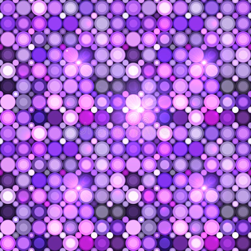 Abstract violet circles vector seamless pattern stock illustration