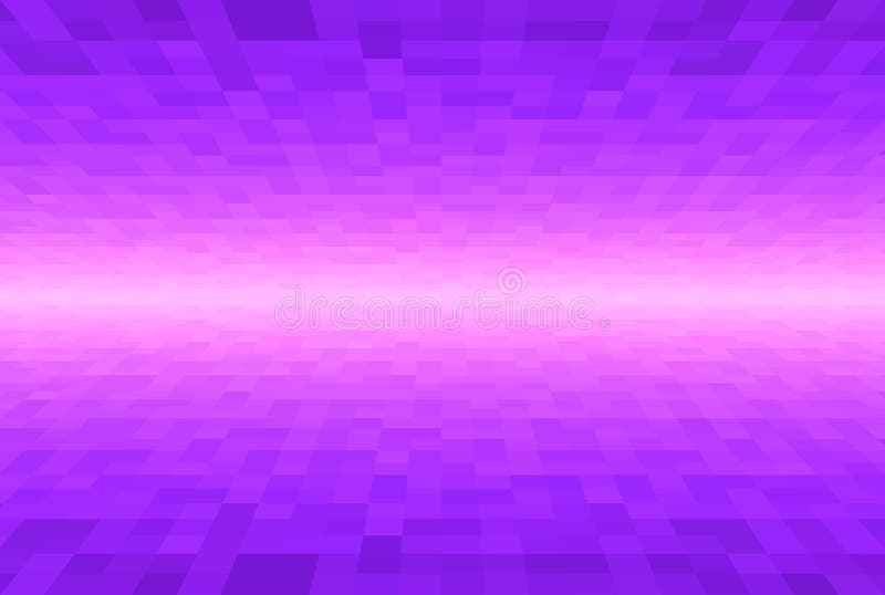 Abstract violet and pink gradient background. Texture with pixel square blocks. Mosaic pattern. Planes in angle perspective royalty free illustration