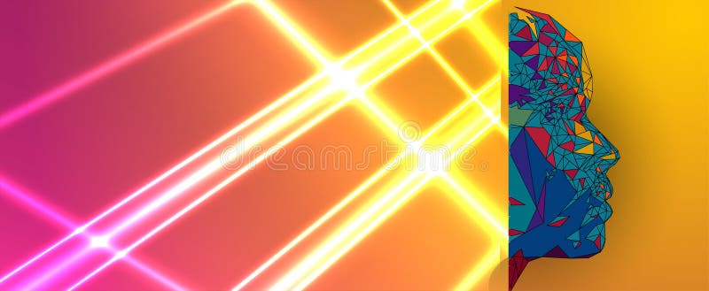 Abstract Virtual Worlds: Integrating Artificial Intelligence, Machine Learning, and Cloud Computing royalty free illustration