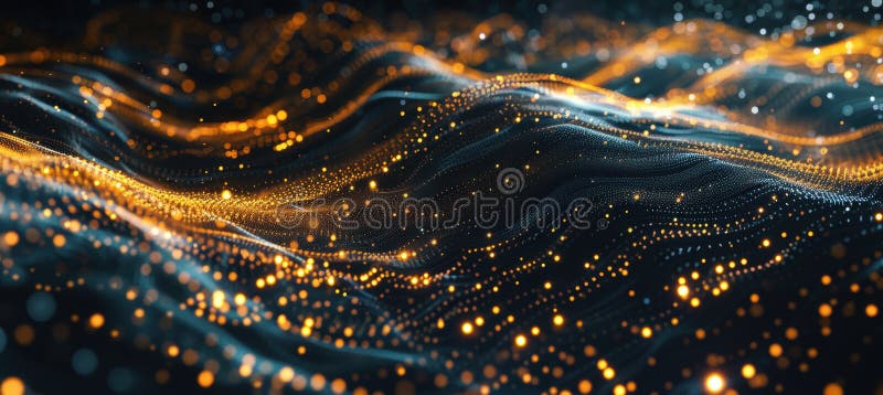 Abstract Sound Waves in Light Streams - Ideal for Tech Art and Design Materials