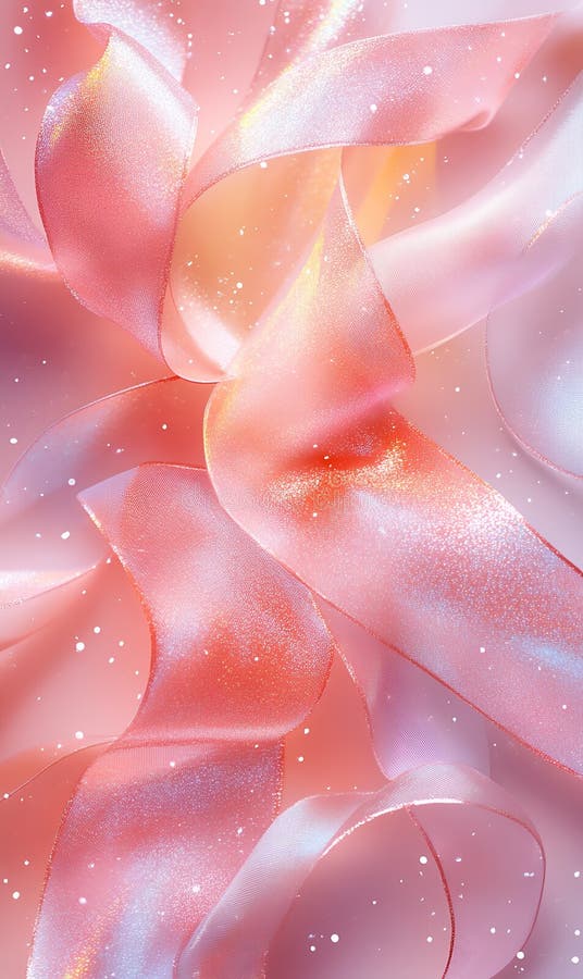 Delicate Flow: Abstract Visualization of Soft Fabrics with Subtle Sparkle Effects royalty free illustration