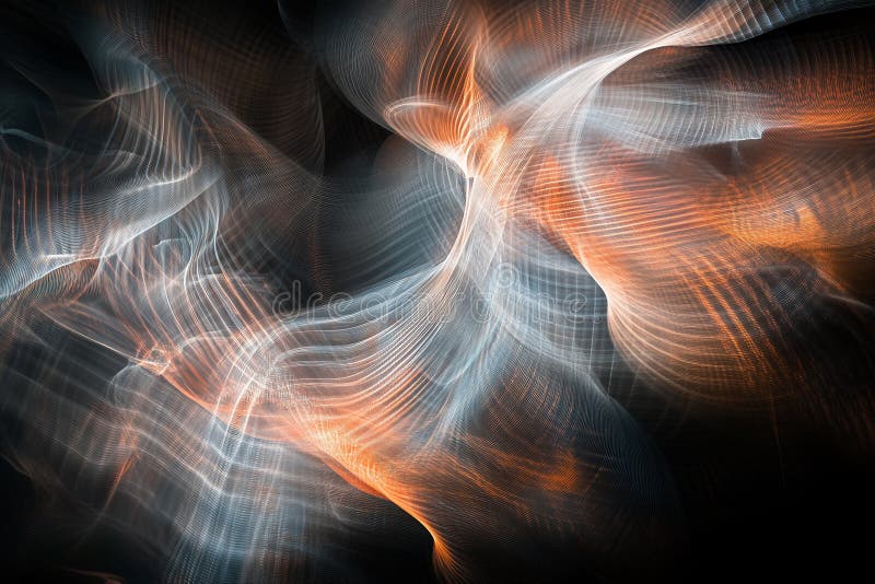 Abstract visualization of fluctuating stock market trends represented through dynamic wave patterns and vibrant colors stock photo