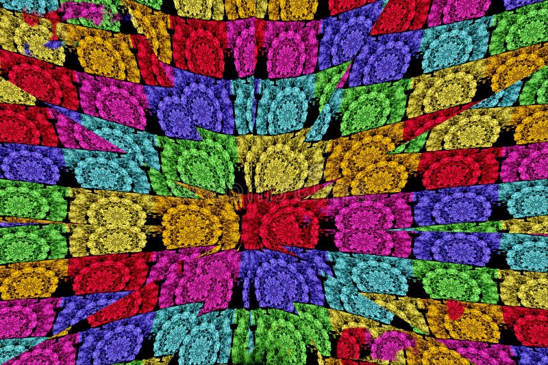 Abstract Wallpaper with Vibrant Colour Stock Illustration