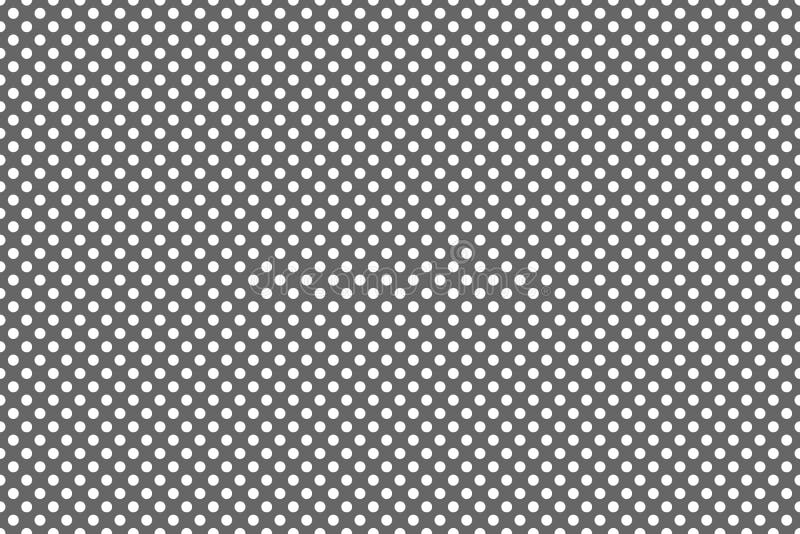 Abstract Wallpaper with White Polka Dots on Dark Gray Background Stock Illustration