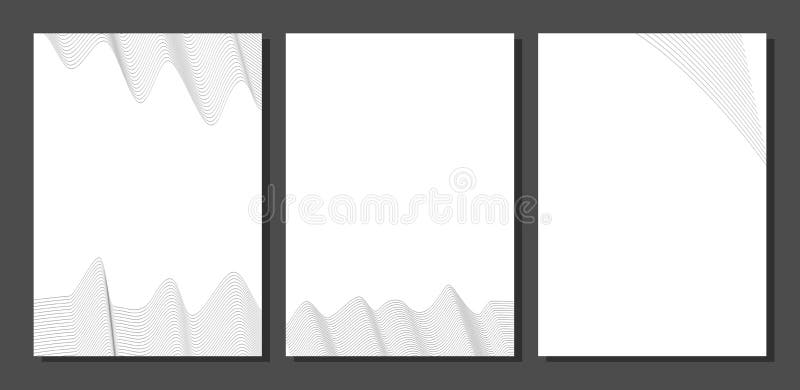 Abstract warped Diagonal Striped poster or cover design template. Vector curved twisted slanting, waved lines pattern. Brand new s vector illustration