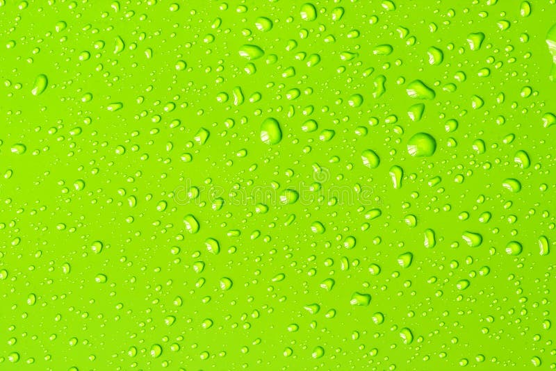 Abstract Water Drop on Surface of a Fresh Green Background Stock Image ...