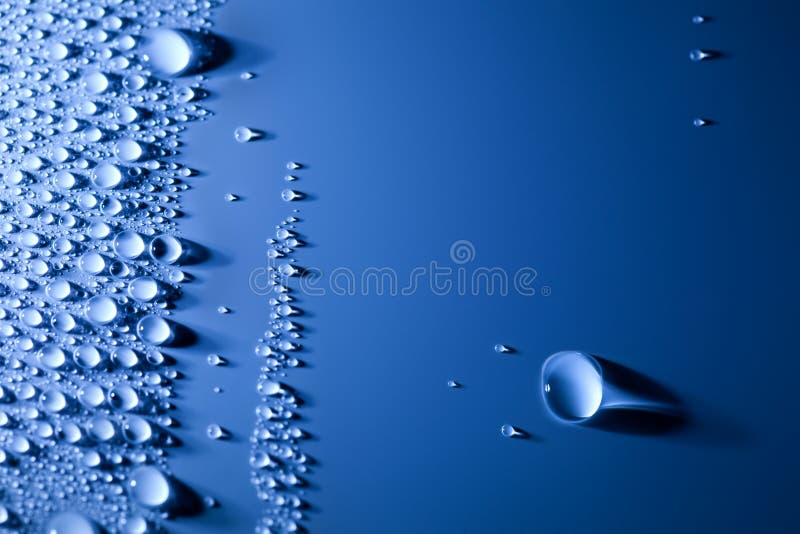 Abstract Water Drops Background with Beautiful Big Drop