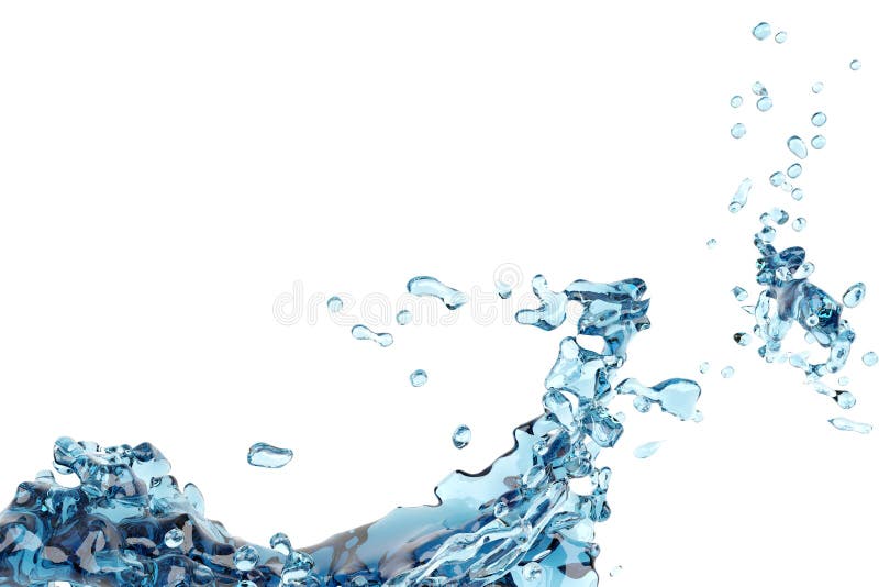 Abstract water splash and bubble liquid